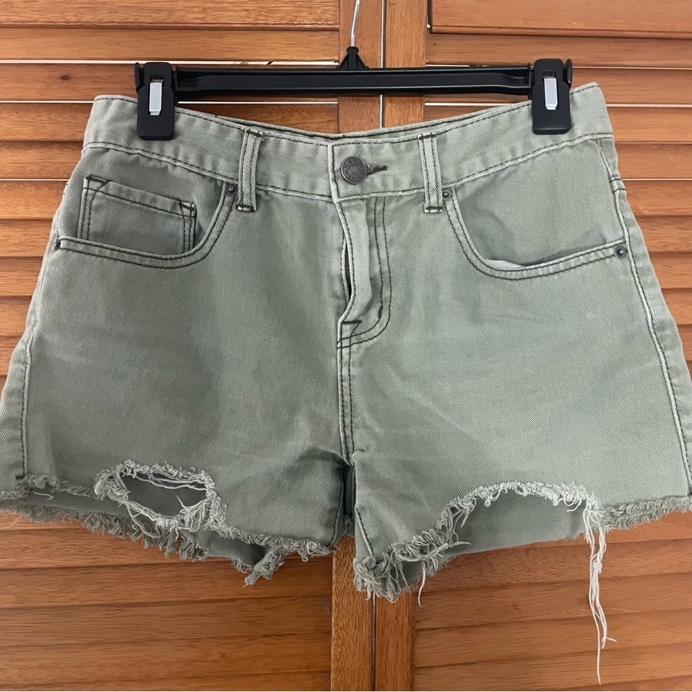 BDG Urban Outfitters Mid Rise Freja Green Vintage Shorts Sz 26W